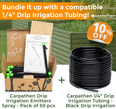 Carpathen Drip Irrigation Emitters Spray and Carpathen 1/4'' Drip Irrigation Tubing